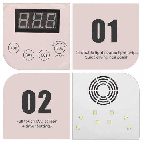 2025 Latest Model Nail Lamp 24pcs Light Chips 48W Detachable Magnetic Base Dou... 1