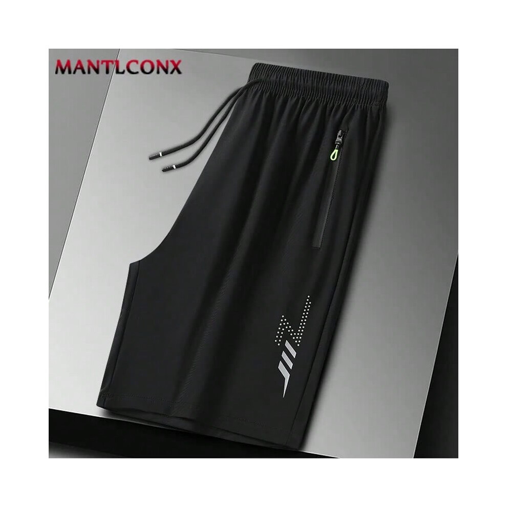 (Black 003, L 50kg-60kg) Summer Men's Sport Shorts Cool Sportswear Running Shorts Casual Bottoms Gym Fitness Training Jogging Short Pants Men Black Gray
