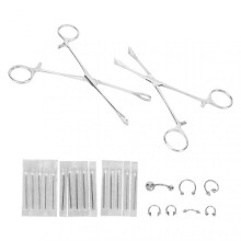 2025 Latest Model Professional Body Piercing Kit Stainless Steel Piercing Forc...