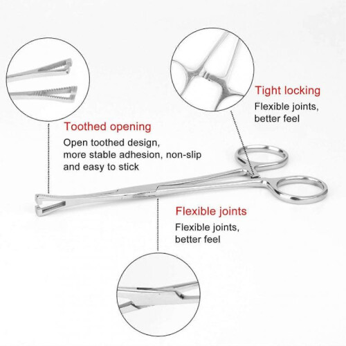 2025 Latest Model Professional Body Piercing Kit Stainless Steel Piercing Forc... 2