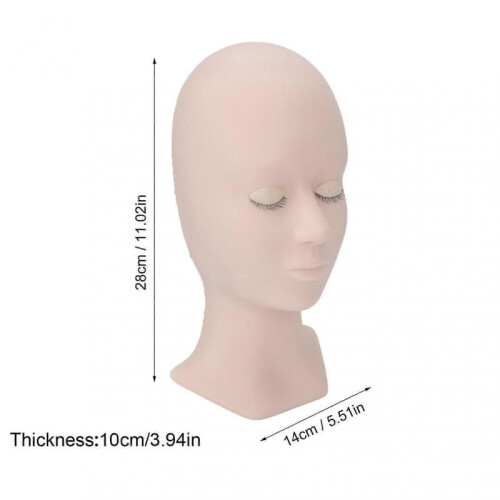 2025 Latest Model Eyelash Extensions Training Mannequin Head Soft Silicone Rem... 1