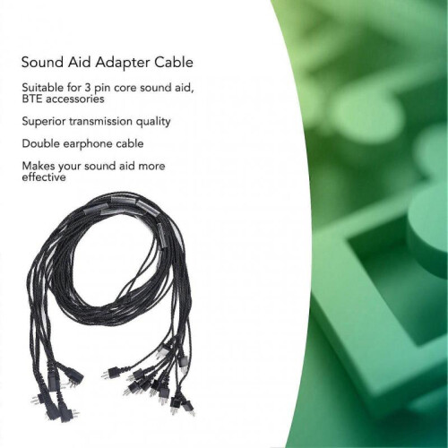 2025 Latest Model 5pcs Sound Aid Adapter Cable Recevier Cable Hearing Device A... 2