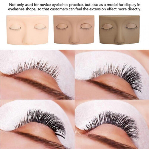 2025 Latest Model 3 Colors Lash Mannequin Head Realistic Eyelash Practice Mann... 2
