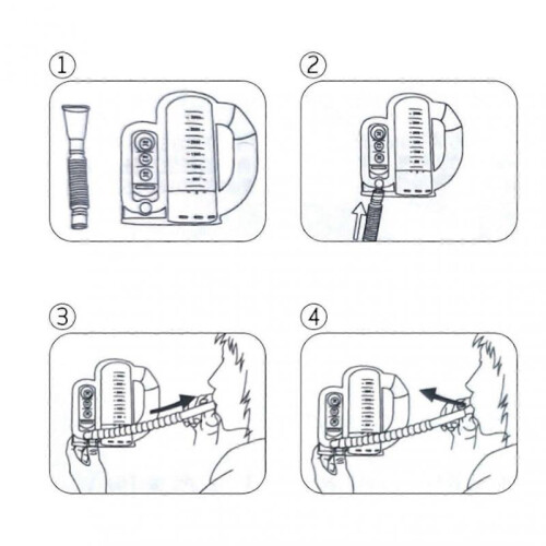 2025 Latest Model Breathing Exercise Device Deep Breathing Exerciser Lung Capa... 2