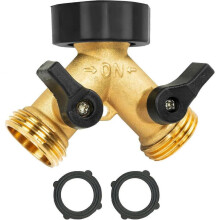 2025 High quality brand new Brass Garden Hose Splitter 2 Way, Hose Y Splitter