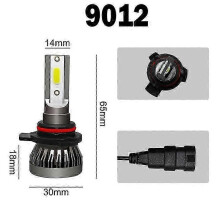 2 PCS IP68 Waterproof Auto Mini LED Headlight COB Chip 6000K Car LED Bulbs Super