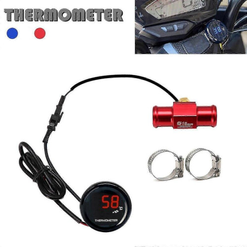 Motorcycle Water Temperature Hour Counter Meter Water Temp Adapter Engine Hours 2