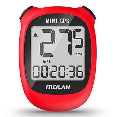 (Red) MEILAN M3 Mini GPS Bicycle Computer Cycling Computer IPX5 Waterproof Smart Speedometer with 1.7 inch Display Screen