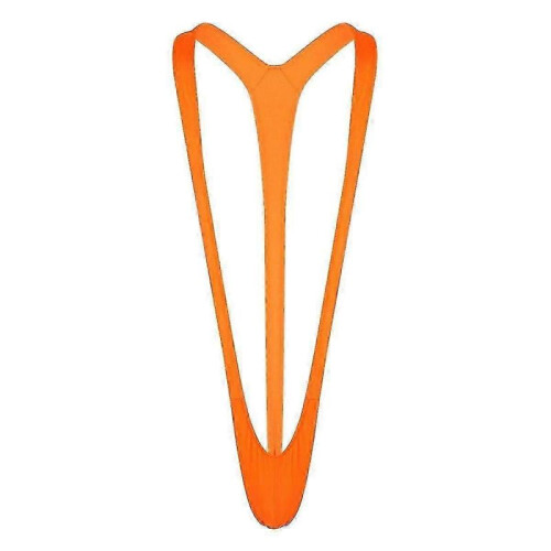 (One Size, Orange) Fluorescence Mankini- Man Stretchy Swimsuit