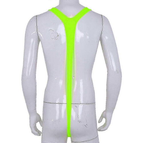 (One Size, Orange) Fluorescence Mankini- Man Stretchy Swimsuit 2