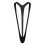 (One Size, Black) Fluorescence Mankini- Man Stretchy Swimsuit 1