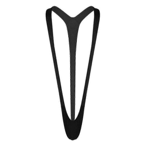 (One Size, Black) Fluorescence Mankini- Man Stretchy Swimsuit