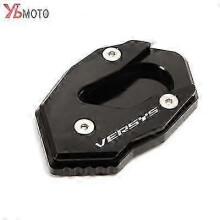(Full Black) Kickstand Foot Side Stand Extension Pad Support Plate For KAWASAKI versys1000 VERSYS 1000 SE VERSYS X300 VERSYS X250 Accessories