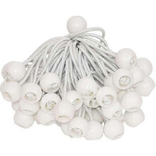 Heavy-Duty Ball Bungee Cords for Outdoor Gear, Multipurpose Canopy Straps, Waterproof Elastic Ties for Tent, Tarp, And Construction Use, 50 Pieces