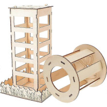 (As show, One size) 2 Pcs Rabbit Cage Accessories Small Animals Feeding Hay Manager Pets Hay Manger Bunny Hay Feeders Rabbit Bowls Cages
