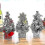 (As show, One size) 20cm Miniature Christmas Tree - Decoration, Mini Artificial Christmas Tree (Silver) 2