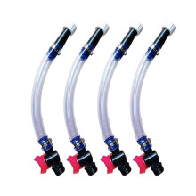 (As show, One size) 4pcs 14inch Gas Can For Racing Jugs - Fuel Filler Hose Easy Install Clear Tank PVC