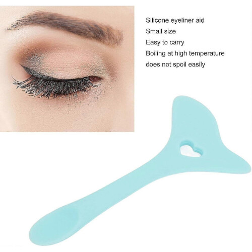 (Blue, One size) Silicone Eyeliner Tool - Reusable Eyeliner Stencils Aid Tool (Multifunctional) 2