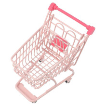 (As show, One size) Mini Mart Metal Shopping Cart for Mini Supermarket