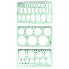 (As show, One size) 3 Pcs Circle Stencil Templates Drawing Shapes Drawing Templates Set Drawing Rulers Set Geometric Drawings Templates