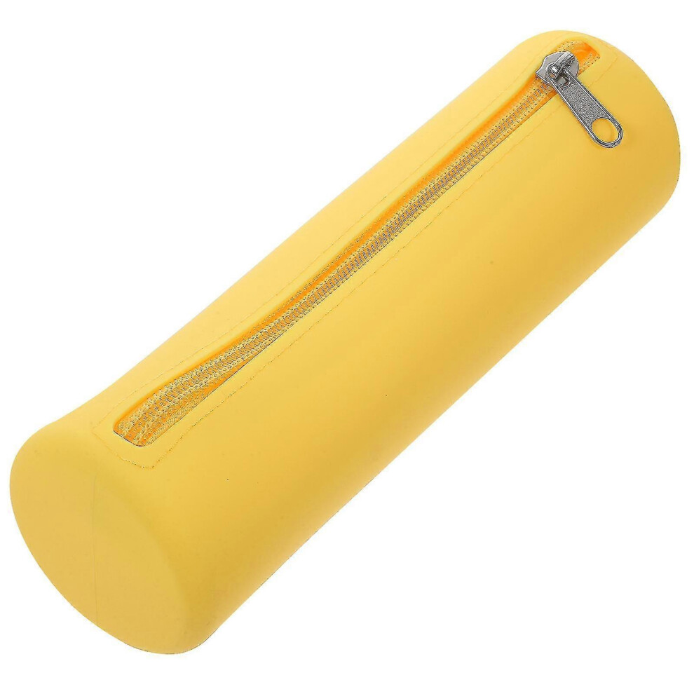 Kikidex (As Show, One Size) Zipper Design Silicone Makeup Brush Pack Silicone Makeup Brush Bag Cosmetics Brush Bag