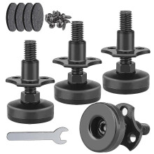 (As show, One size) 4pcs Bed Sofa Furniture Leveling Feet - Large Base T Nuts for Stable Universal Support