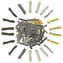 (As show, One size) 50 Pairs of Zipper Stops Clothes Zipper Repairing Kits Zipper Stops for Repairing Zipper Supplies