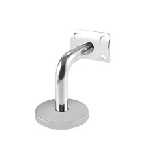 (As show, One size) 4-Pack Stainless Steel Railing Brackets Wall-Mounted with Base Flange for Home & Mall