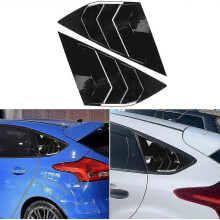 (Carbon Fiber, One size) Rear Side Window Louvers for Focus ST RS Mk3 Hatchback (Matte Black)