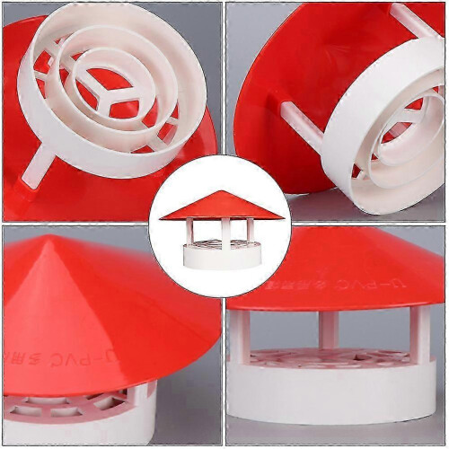 (As show, One size) 2pcs Practical Rainproof Smokestack Durable Smoke Funnel Protector 2