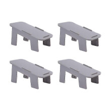 (As show, One size) 4pcs Double Layers Shoes Rack - Creative Shoes Storage Stand, Grey Holder
