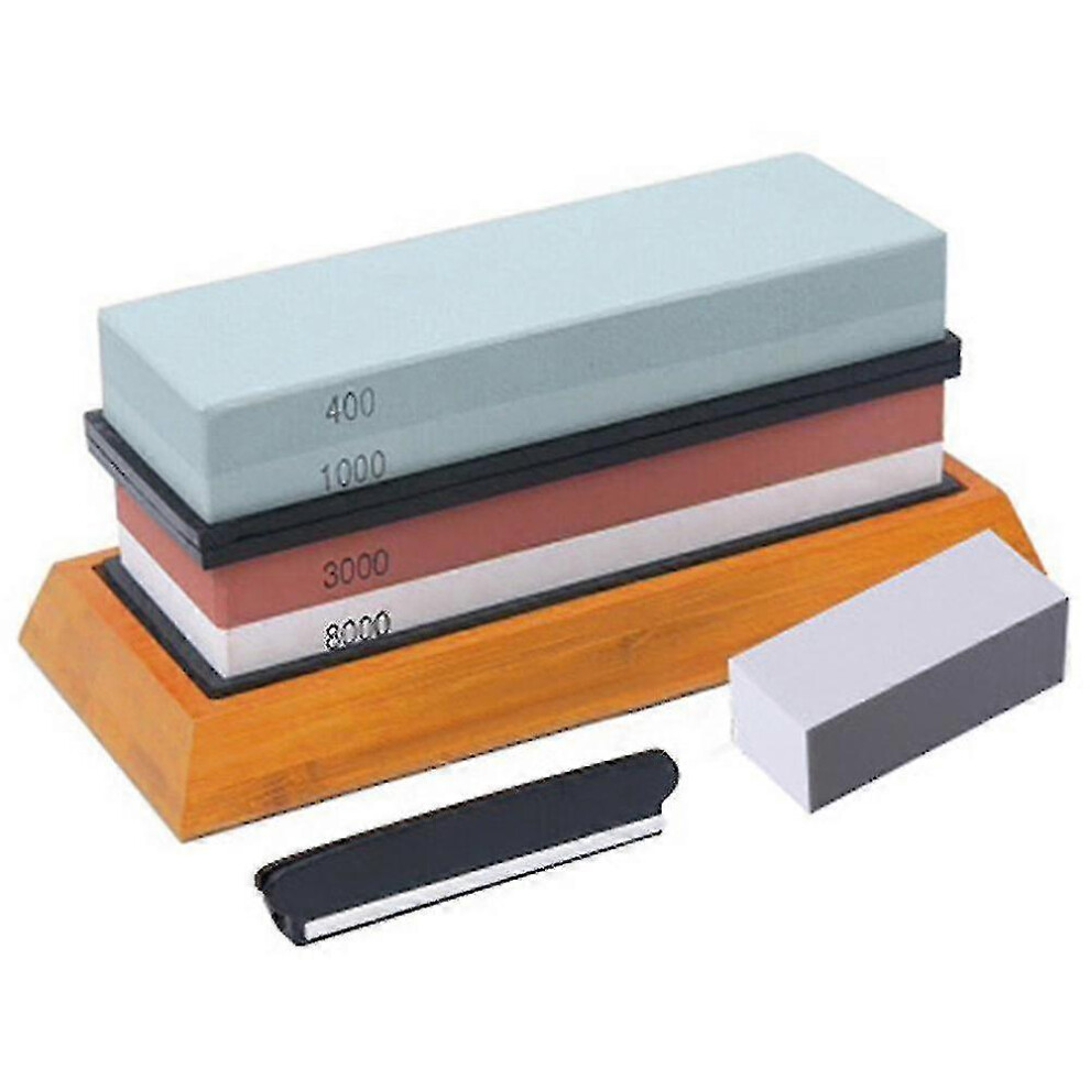 Photos - Other Hand Tools Kikidex Sharpening Stone with Angle Guide | Non-slip Bamboo Base | High-Quality Grit for Precision (As show, One size)