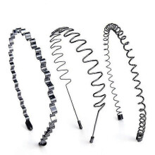 (3pcs-1, Black) 10 Pcs/8 Pcs /6 Pcs/5 Pcs/3 Pcs Metal Hair Hoop, Flexible Metal Headband Black Non Slip Hairband, Unisex#dhdzsw05