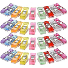(As show, One size) Multi-Colored Fabric Clamps Clips  100 Pieces for Sewing Enthusiasts