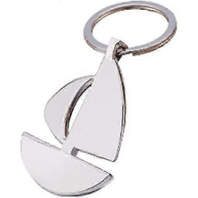 Keyring Ship Boat Sailboat Pendants Keychain Gift (silver 1pc)