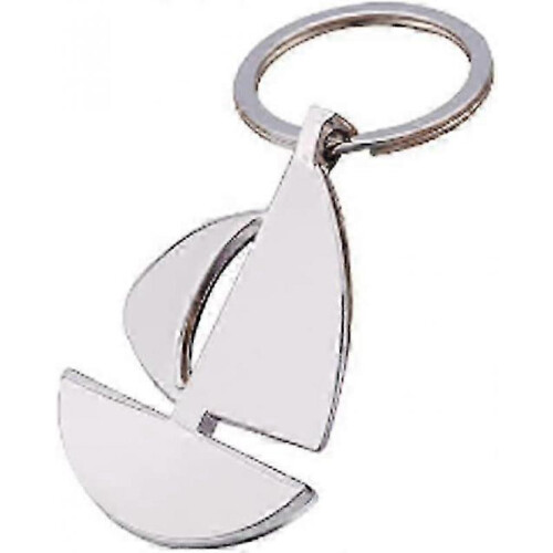Keyring Ship Boat Sailboat Pendants Keychain Gift (silver 1pc)