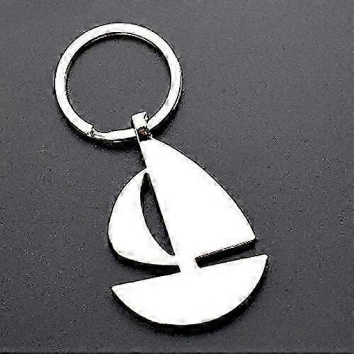 Keyring Ship Boat Sailboat Pendants Keychain Gift (silver 1pc) 1