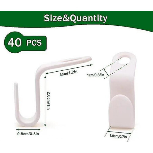 200 Pcs Clothes Hanger Connector Hooks, White Space-saving Hanger Extender Clips, Plastic Cascading Clothes Hooks 1