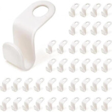 200 Pcs Clothes Hanger Connector Hooks, White Space-saving Hanger Extender Clips, Plastic Cascading Clothes Hooks