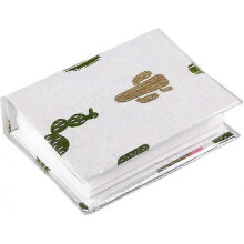 Fabric 100 Pockets Photo Album Photo Storage Case 4x6 Photos with Clear Plastic Protector (Cactus)