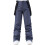 (M, Blue) Dark Blue Winter Outdoor Straps Ski Pants. 2