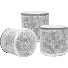 (Grey) 3pcs Laundry Mesh Bag Bra Wash Bag, Bra Laundry Bags With Zips, Reuse Washing Machine Bag For Lingerie, Underwear, Delicates