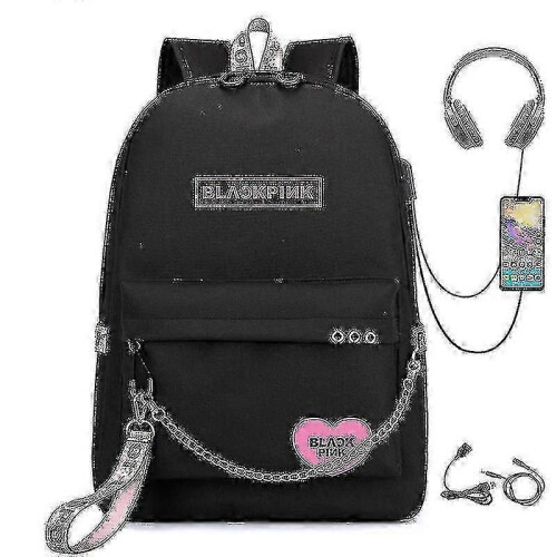 Blackpink Backpack Usb Rechargeable Backpack Student School Bag