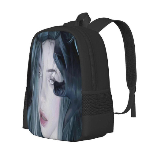 Billie Eilish Backpack Large Capacity Laptop Bag Lightweight Adjustable Straps Casual Large Capacity