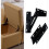2 Pieces 80 Degree Foldable Lifting Bracket, Furniture Storage Rack Hinges, Black 2