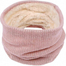 (D-pink) Infinity Scarf Winter Double-Layer Neck Warmer Knit Fleece Lined Circle Loop Scarves Gifts Premium