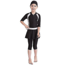 (5-6 Years, Black) Girls Children Muslim Swimwear Islamic Swimwear Gentle Skin Burkini Swimwear Beachwear