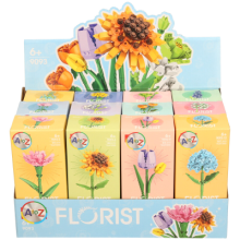MYO Brick Flower Set 12 Buildable Plastic Flowers Medium Size Indoor Decor Toy