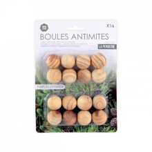16pcs Cedar Wood Balls Moth Repellent with Lavender Scent