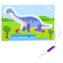 Dinosaur Maze Game Kids Handheld Indoor Toy Focus Buzz Challenge With Batteries